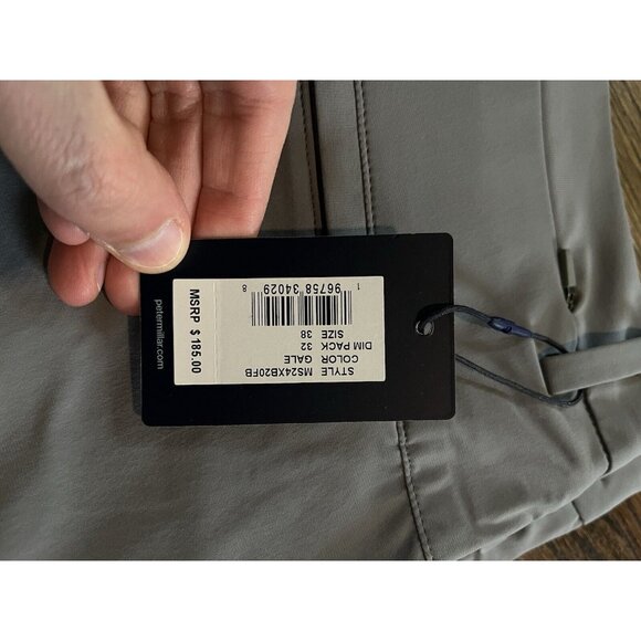 NWT Peter Millar Blade Performance Ankle Sport Pants Gale Grey Mens 38x32 $185 - Picture 3 of 8